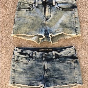 Express denim shorts